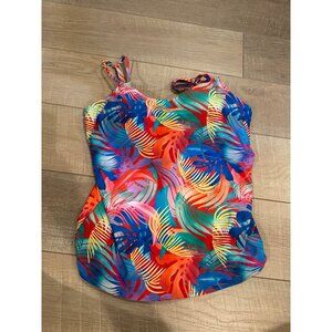 SUNSETS WOMENS MULTI COLOR TANKINI SWIM TOP 38E/36F/34G